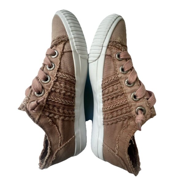 BLOWFISH Dusty PINK Canvas Tennis Shoes - Slip On Women's - Size 7 - Picture 4 of 7